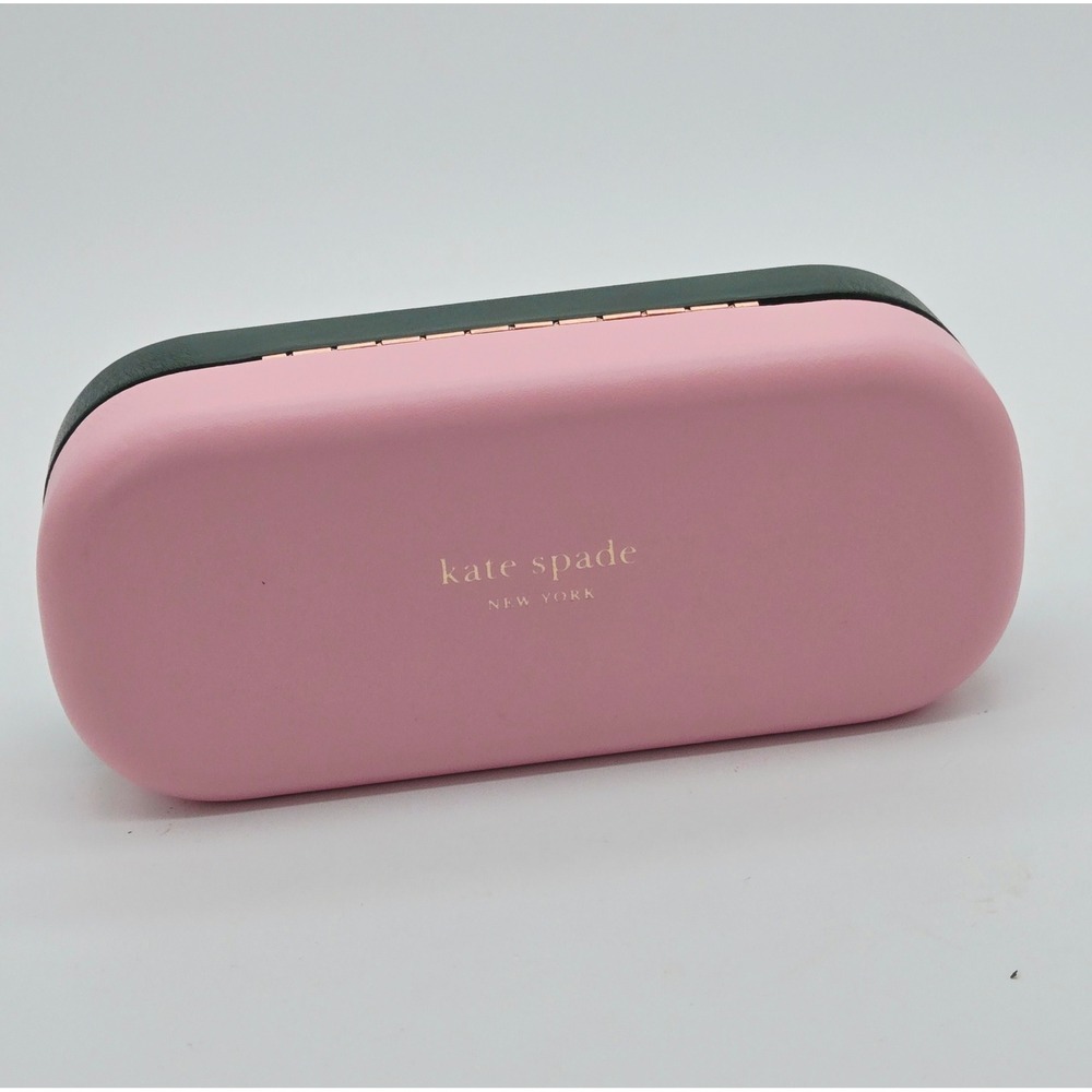 Kate Spade New York Pink Green Colorblock Hard Sunglasses Case Hello Sunshine